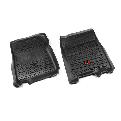 Rugged Ridge Floor Liners, Front, Black; 97-03 F-150 Ext/Reg Cab 82902.04