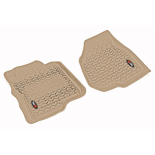 Rugged Ridge Floor Liners, Front, Tan; 11-12 Ford F-250/F-350 Reg/Ext/SuperCrew 83902.08