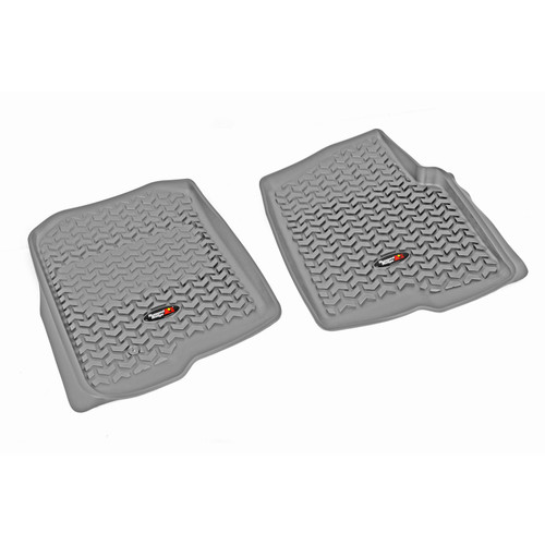 Rugged Ridge Floor Liners, Front, Gray; 04-08 Ford F150 84902.01