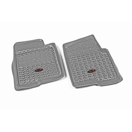 Rugged Ridge Floor Liners, Front, Gray; 09-10 Ford F-150 Ext/Reg/SuperCrew 84902.03