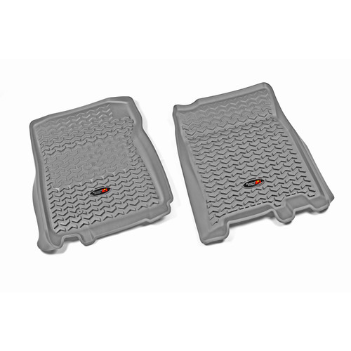 Rugged Ridge Floor Liners, Front, Gray; 97-03 Ford F-150 Ext/Reg Cab 84902.04