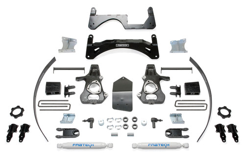 Fabtech 6 in. BASIC SYS W/ PERF SHKS 14-18 GM C/K1500 P/U W/ OE FORG STL UCA K1067