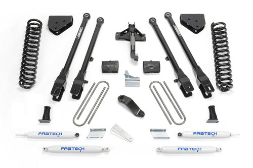 Fabtech 6 in. 4LINK SYS W/COILS & PERF SHKS 2011-13 FORD F450/550 4WD 10 LUG K2157