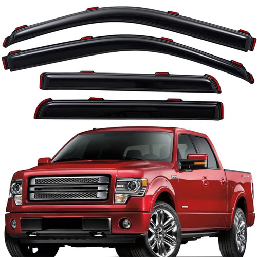 0914 F150 SUPER CREW INCHANNEL WIND DEFLECTOR 4 PC SMOKE 0914 F150 SUPER CREW INCHANNEL WIND DEFLECTOR 4 PC SMOKE
