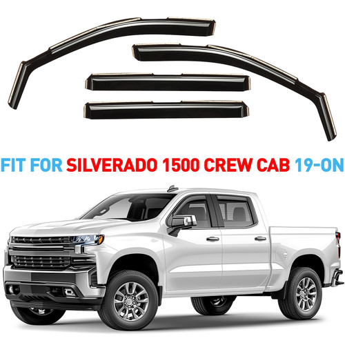 1418 SILVERADO/SIERRA 1500 CREW CAB/1519 2500/3500 CREW CAB WIND DEFLECTOR 4PC 1418 SILVERADO/SIERRA 1500 CREW CAB/1519 2500/3500 CREW CAB WIND DEFLECTOR 4PC