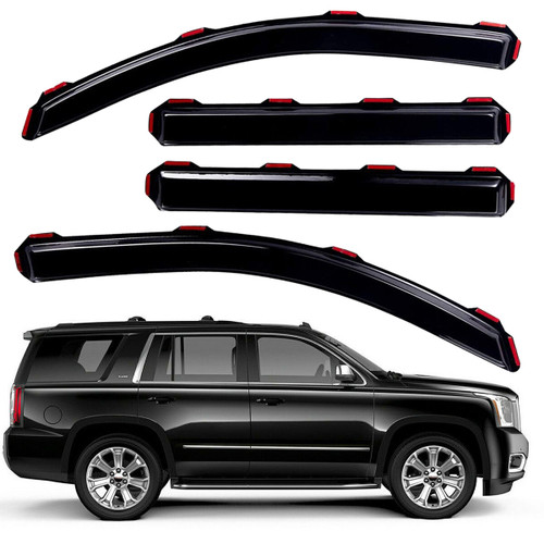 1520 TAHOE/YUKON/YUKON DENALI/ESCALADE INCHANNEL WIND DEFLECTOR 4PC MATTE BLAC 1520 TAHOE/YUKON/YUKON DENALI/ESCALADE INCHANNEL WIND DEFLECTOR 4PC MATTE BLAC
