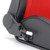 Smittybilt XRC Suspension Seat Passenger Side 76-18 Wrangler CJ/YJ/TJ/LJ/JK Black Sides Red Center 750130