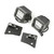 Rugged Ridge Windshield Bracket LED Kit, Textured Black, Square; 07-16 Wrangler JK 11027.16