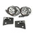 Rugged Ridge Windshield Bracket LED Kit, Textured Black, Round; 07-16 Wrangler JK 11027.17