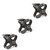 Rugged Ridge X-Clamp, Textured Black, 3 Pieces, 2.25-3 Inches 11030.42