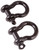 Rugged Ridge D-Ring Shackles, 7/8-Inch, Black, Steel, Pair 11235.06