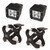 Rugged Ridge X-Clamp and Square LED Light Kit, Small, Black, 2 Pieces 15210.22