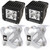 Rugged Ridge X-Clamp and Square LED Light Kit, Small, Silver, 2 Pieces 15210.32