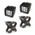 Rugged Ridge X-Clamp and Square LED Light Kit, Small, Textured Black, 2 Piece 15210.38