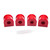 Rugged Ridge Rear Swaybar Bushing Kit, Red, 5/8 Inch; 84-01 Jeep Cherokee XJ 18367.16