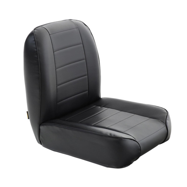 Smittybilt Front Seat 55-76 Jeep CJ Low Back Bucket Vinyl Black 44801