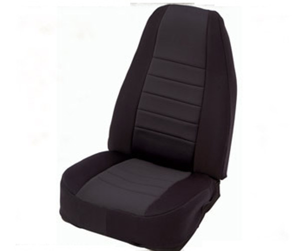 Smittybilt Neoprene Seat Cover Rear 2007 Wrangler JK Unlimited 4 Door Black/Black 47901