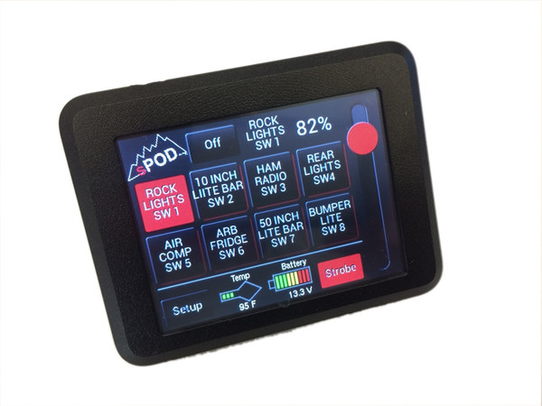 sPOD Tacoma Switch Panel 8 Circuit Source SE W/Touchscreen 05-17 Tacoma 8-700-TS-TAC