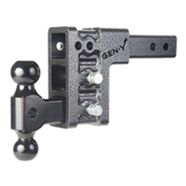 Drop Hitch 2" Receiver Class IV 10K Towing Hitch GH-314, Combo Includes Dual Ball & 2 Hitch pins (7.5" DROP Dual Ball)