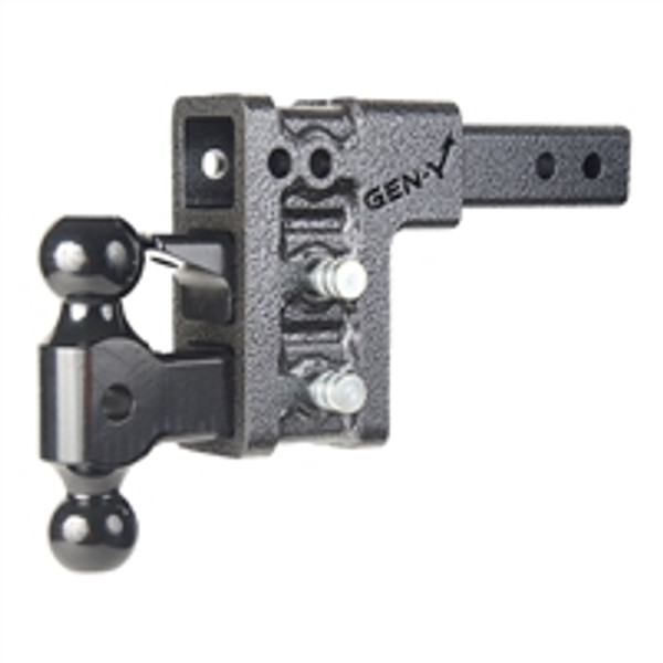 Drop Hitch 2" Receiver Class IV 10K Towing Hitch GH 326, Combo Includes Dual Ball, Pintle Lock & 2 Hitch pins (12.5" DROP)