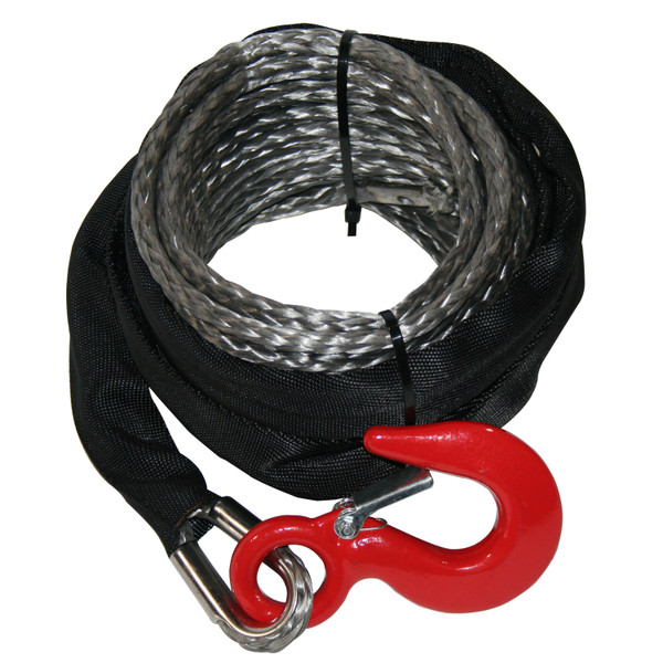 Bulldog Winch Synthetic Winch Rope 8mm x 50 Ft Gray 20226