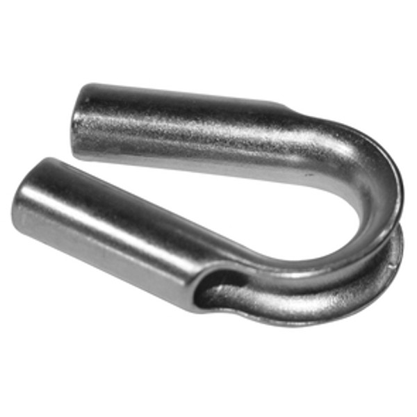 Bulldog Winch Tube Thimble Stainless for Synthetic Rope 10mm Silver 20093