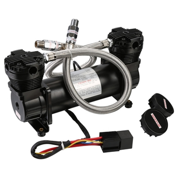 Bulldog Winch Compressor 200Psi Double Cylinder For On-Board Use 4.2Cfm Black 41006