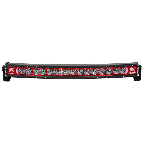Rigid Industries 30 Inch LED Light Bar Single Row Curved Red Backlight Radiance Plus RIGID Industries 33002