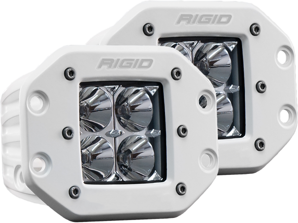 Rigid Industries Hybrid Flood Flush Mount White Housing Pair D-Series Pro RIGID Industries 612113