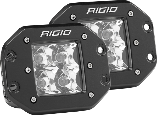 Rigid Industries Spot Flush Mount Black Pair D-Series Pro RIGID Industries 212213