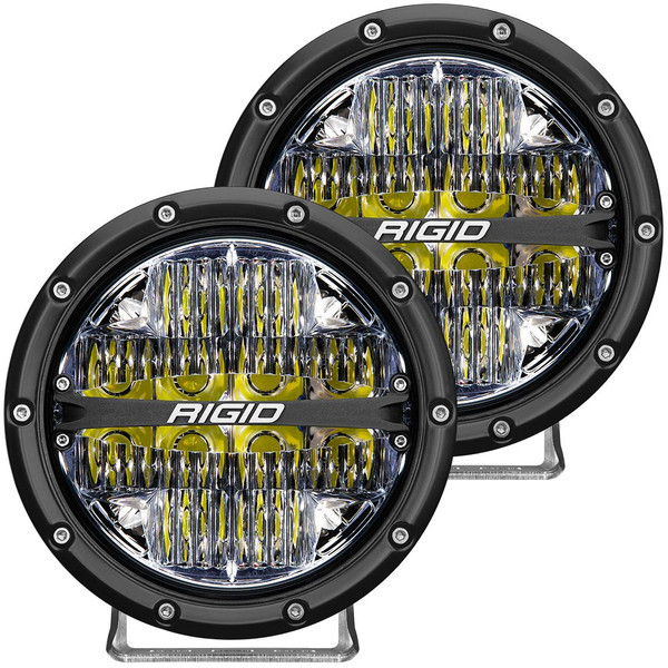 Rigid Industries 360-Series 6 Inch Led Off-Road Drive Beam White Backlight Pair RIGID Industries 36204