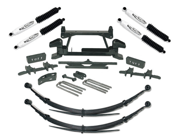 Tuff Country 4 Inch Lift Kit 88-97 Chevy/GMC Truck K2500/3500 4x4 8 Lug with Rear Leaf Springs and SX8000 Shocks Fits Models with Cast Lower Control Arms Only 14822KN