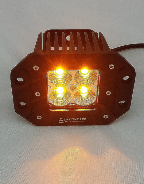 Lifetime LED Lights 3 Inch Flush Mount Off Road Lights 20 Watt Amber White Lifetime LLL20-AW-FLUSH