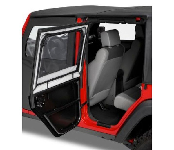 Bestop HighRock 4x4 Element Upper Fabric Rear Half-Doors - 07-18 Wrangler JK Unltd 51806-17