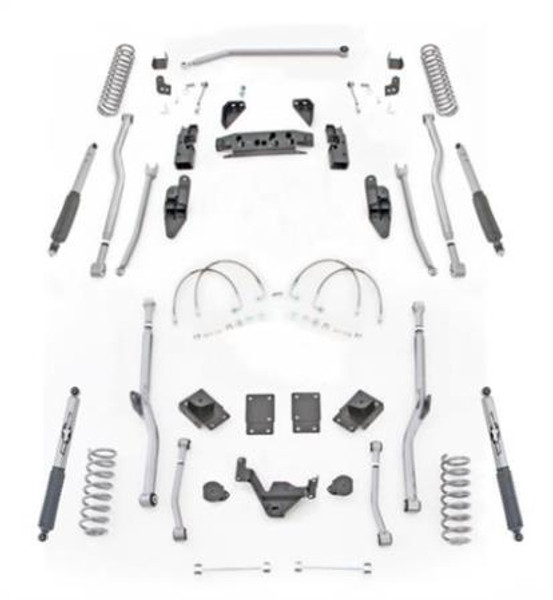 Rubicon Express 3.5 Inch JK Lift Kit Extreme Duty Long Arm System 4 Link Front/Rear W/Shocks 07-18 Jeep Wrangler JK 2 Dr JK4R23M