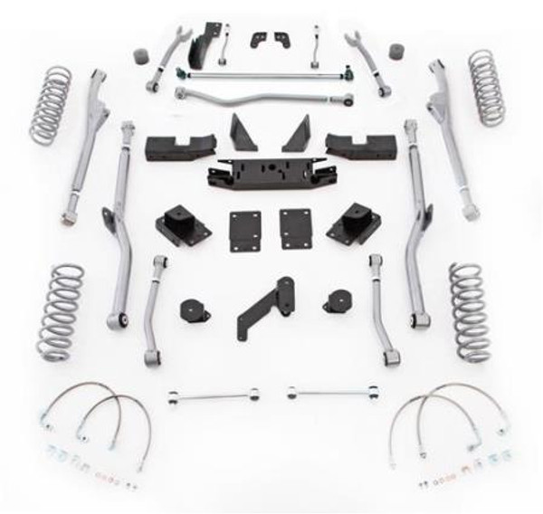 Rubicon Express 4.5 Inch Long Arm Lift Kit W/Mono Tube Shocks 07-18 Jeep Wrangler JK 2 Dr Extreme Duty Radius JKRR24M