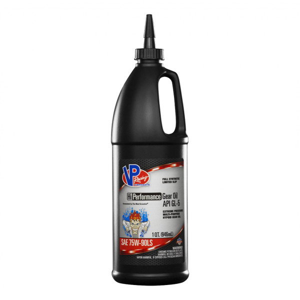 VP Racing Fuels 75W 90 HI PerformanceGear Oil Full Synthetic GL 5 Quart Bottle 2885