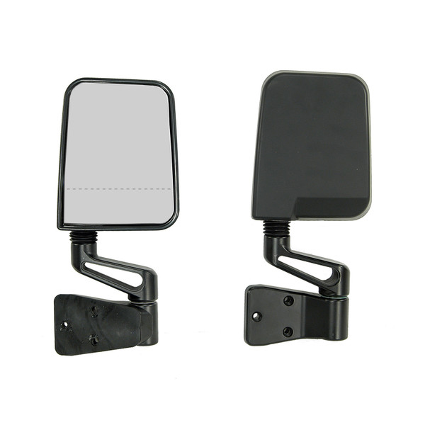 Rugged Ridge Door Mirror Kit, Dual Focus, Black; 87-02 Jeep Wrangler 11017.01