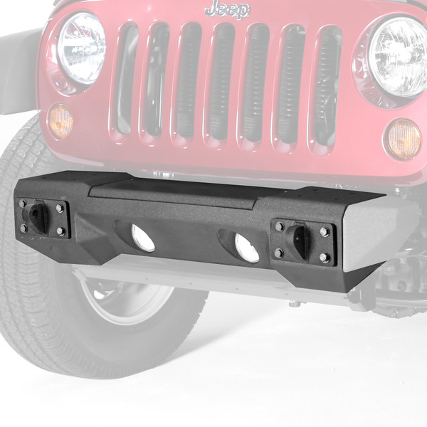 Rugged Ridge Steel Front Winch Bumper, Aluminum accessories only; 07-16 Wrangler JK 11542.01