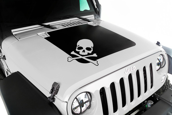 Rugged Ridge Hood Decal, Skull; 07-16 Jeep Wrangler JK 12300.13