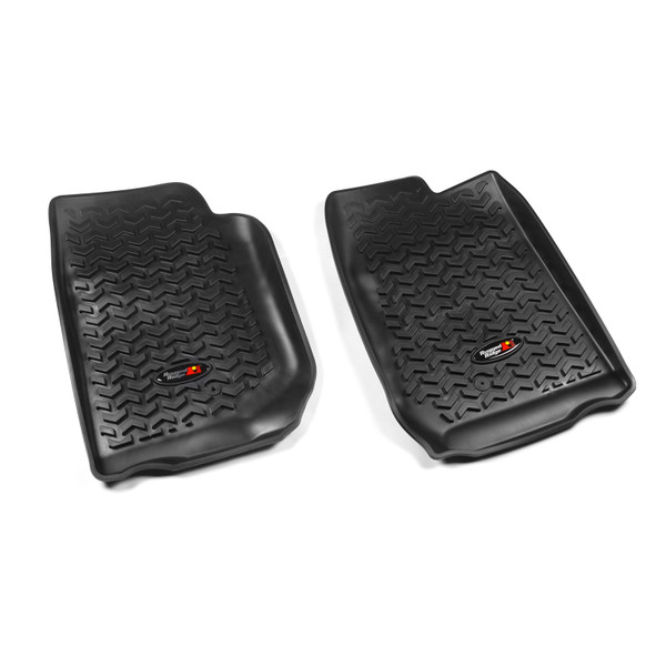 Rugged Ridge Floor Liners, Front, Black; 07-16 Jeep Wrangler/JKU 12920.01