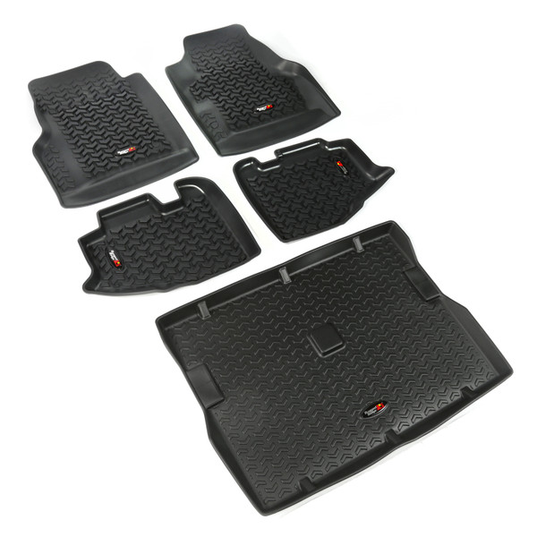 Rugged Ridge Floor Liners, Kit, Black; 97-06 Jeep Wrangler TJ 12988.10