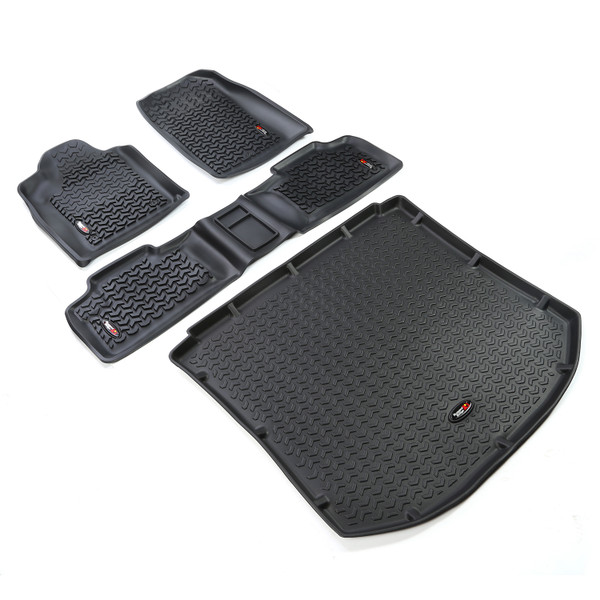 Rugged Ridge Floor Liners, Kit, Black; 11-16 Jeep Grand Cherokee WK 12988.26