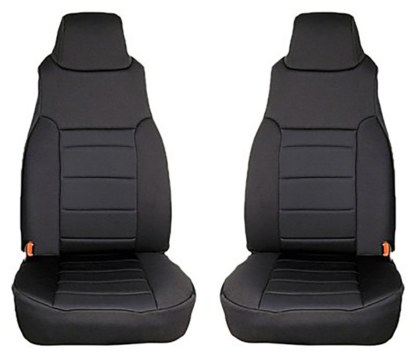 Rugged Ridge Neoprene Front Seat Covers, Black; 97-02 Jeep Wrangler TJ 13210.01