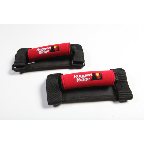 Rugged Ridge Neoprene Grab Handles, Red; 55-16 Jeep CJ/Wrangler YJ/TJ/JK 13305.31