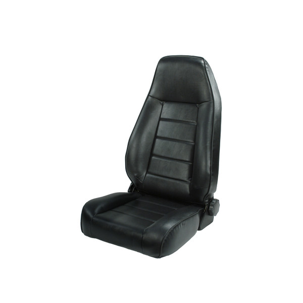 Rugged Ridge High-Back Front Seat, Reclinable, Black; 76-02 Jeep CJ/Wrangler YJ/TJ 13402.01