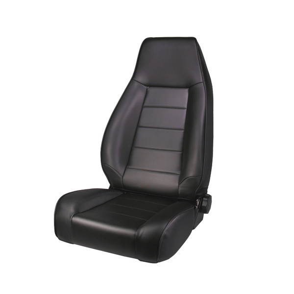 Rugged Ridge High-Back Front Seat, Reclinable, Black Denim; 76-02 CJ/Wrangler YJ/TJ 13402.15