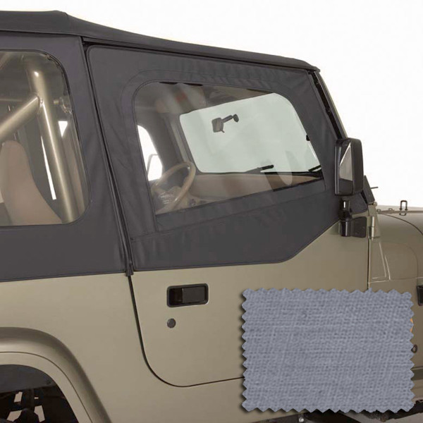 Rugged Ridge Upper Soft Door Kit, Gray; 88-95 Jeep Wrangler YJ 13713.09