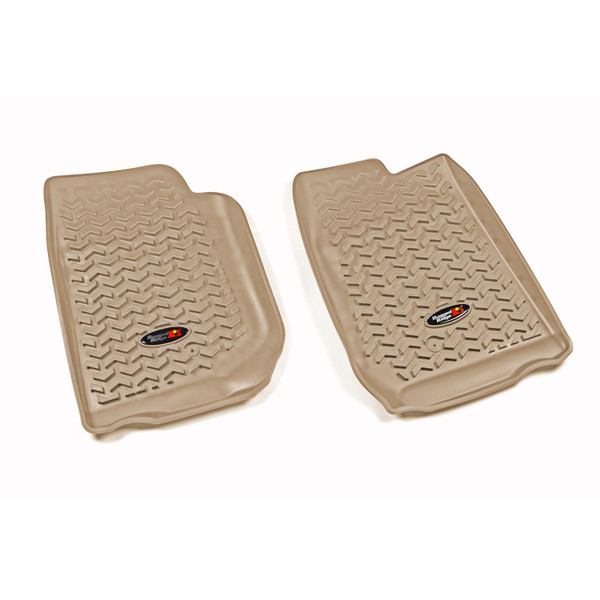 Rugged Ridge Floor Liners, Front, Tan; 07-16 Jeep Wrangler/JKU 13920.01