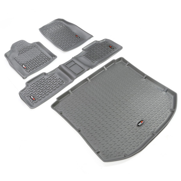 Rugged Ridge Floor Liners, Kit, Gray; 2011 Jeep Grand Cherokee WK 14988.24